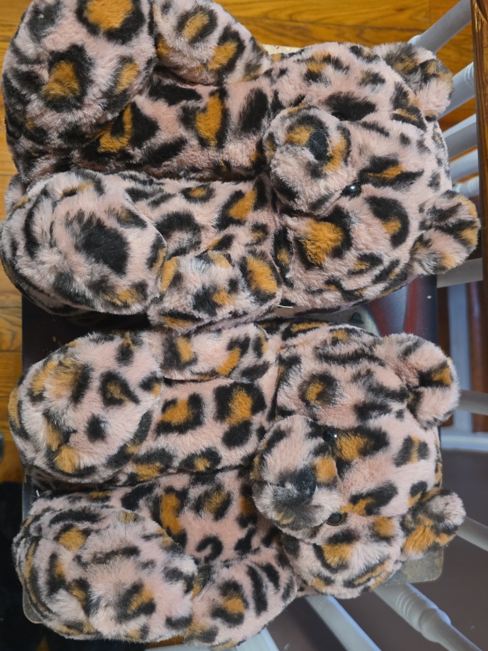 Kids Plush Leopard Print Coat - Pink/Tan